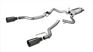 Ford F-150 Performance Exhaust - Rear - CORSA Performance - Cat-Back Dual Rear Exit - Gunmetal - `17-`20
